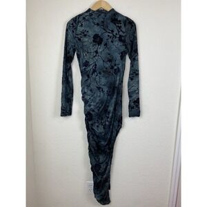 Pretty Little Thing Size 8 Maxi Dress Velvet Y2K 90s Floral Bodycon Fairy Grunge